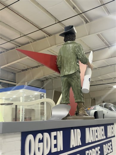 Have you come to see our ICBM display yet? We have one of the coolest replica signs from Hill Air Force Base history. Every time we walk past it, we stop and stare. No, seriously. Even the staff and volunteers who see if every day can’t get enough of this thing. Can you guess the symbolism of the objects on the sign? #Minuteman #ICBM #AviationLovers #UtahHistory #HillAFB #HillAerospaceMuseum #FreeAdmission #VisitOgden #VisitSaltLake #DavisWeberChamber