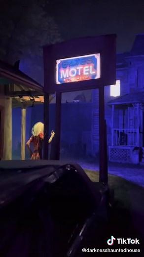 Do you dare enter the bates motel at creepyworld haunted hayride #batesmotel #pyscho #hayride #stl #hauntedtiktok