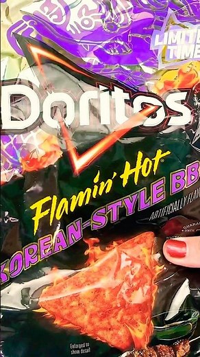 Limited Edition Doritos Korean-Style BBQ #satisfying #snacks #doritos #spicy #food #fyp #unboxing
