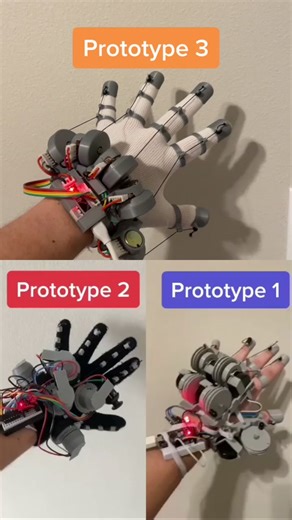 #duet with @lucas_vrtech Huge progress between prototypes of the VR Haptic Glove. #vr #virtualreality #readyplayerone