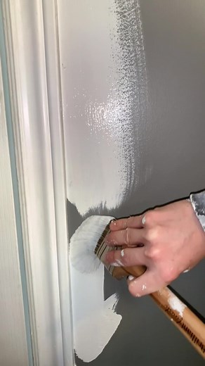 More white on gray! #painting #satisfying #fyp