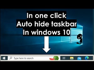 how to auto hide taskbar on windows 10