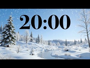 20 Minute Winter Classroom Focus Timer ❄️ Calm Snowy Scene & Peaceful Piano Music for Work & Study