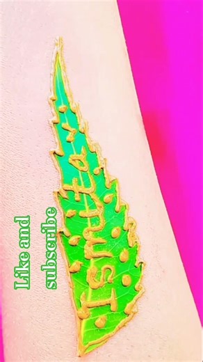 Ishmita✨❣️ unique name mehndi tattoo design #hennatattoodesign #viralvideo leaf 🌿trending shorts art