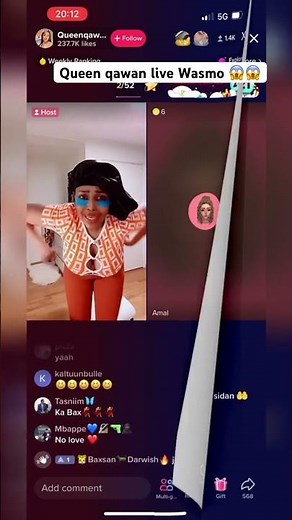Queen qawan live Wasmo 😱😱 #qosol #duet #shactira #sheeko #quenqawan