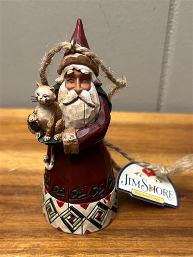 Jim Shore Heartwood Creek “santa With Cat” Christmas Ornament - 3.5" 2002 #C107461 - Etsy