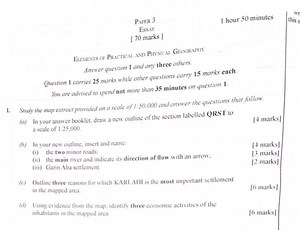 ### 1. Map Work and Interpretation (Based on Provided Map Extra... | Filo