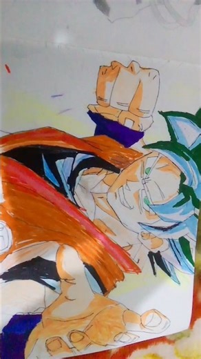 GOKU SSB Drawing 🔥🔥#shorts #drawing #phonkagressive #edit #goku #dragonball #dbs #anime