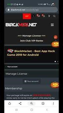 How to use license. User blackmod APK to launch game