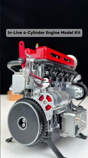 In-line 4-cylinder engine model kit #engine #model #enginemodel #vortrixe #DIY