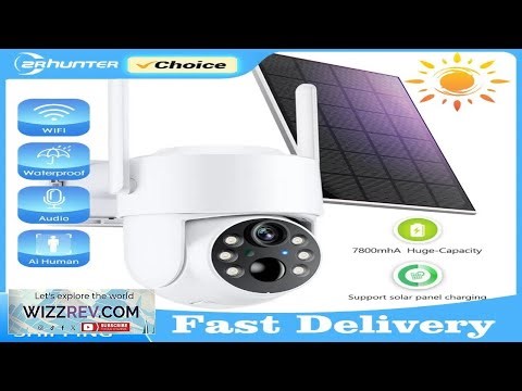 WiFi PTZ Camera Outdoor Wireless Solar IP Camera 4MP HD Built in Battery
