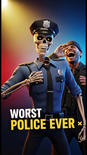 😂 Skeleton Police Gone Wrong #Shorts