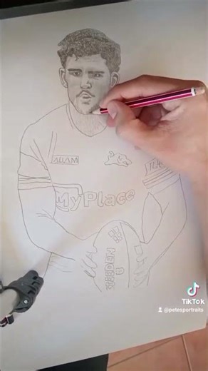 My drawing NRL Penrith Panthers Player Nathan Cleary #art #drawing #nrl #rugby #sketch #football