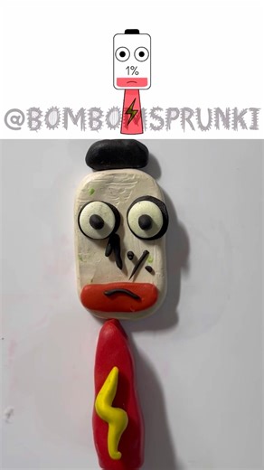 I make Sprunki OC:Low battery 🪫 #sprunki #clayart #clayworld #incredibox ‪@bombomsprunki‬