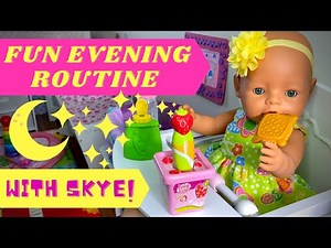 💖Baby Born Doll Gemma: Fun Evening Routine & Bath With Skye!⭐️