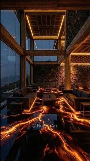 A Lounge Built on Lava 🌋 #LavaFloor