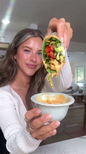 Giant Spring Rolls with harissa peanut dipping sauce!