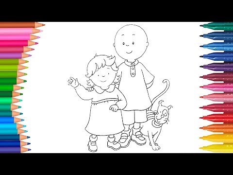 Dibujar y Colorea Caillou | Dibujos Para Niños | Aprender Colores