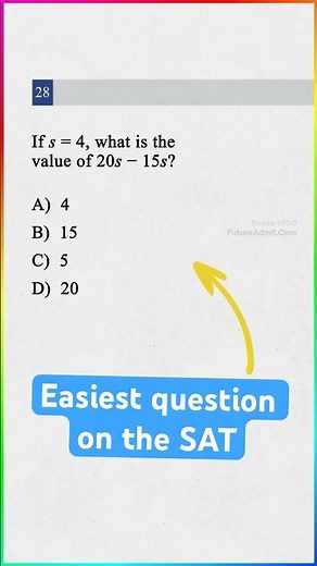 Easiest question on SAT..
