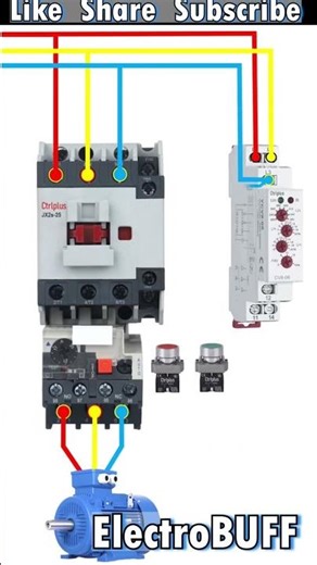 Motor 3 Phase Voltage Monitoring Protection Relay Wiring Connection #diy #electrical #engineering