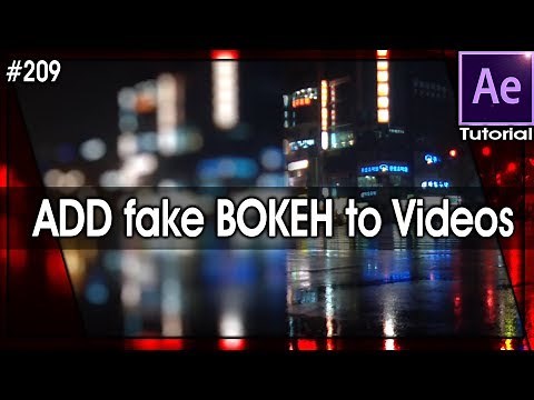 Bokeh effect | Bokeh Background - After Effects tutorial by Balu Prime