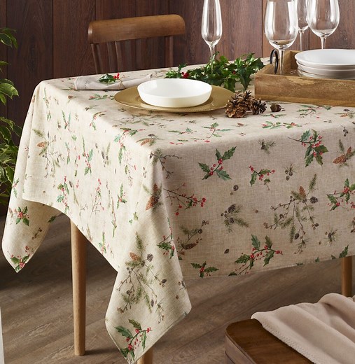 CHRISTMAS TIME Rectangle Tablecloths French Oilcloth Spill Wipeable Fabric Xmas Rectangular Table Cloths Holidays Christmas Gifts Home Decor - Etsy