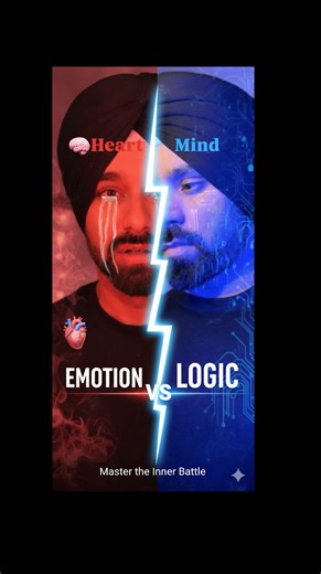 TheSidhuEffect on Instagram: "[Heart Whispers:] “They took advantage of me...” [Brain Roars:] “Time for me to take over.” 💥 If your feelings consistently leave you hurt, it’s a sign you need to put the CEO of Logic in charge. Be kind, but be WISE. Protect your energy by controlling your emotional reactions. Who are you letting run the show: Your heart or your brain? 👇#reels • #motivation • #mindset • #selfimprovement • #lifeadvice • #emotionalcontrol • #useyourlogic • #heartvsbra