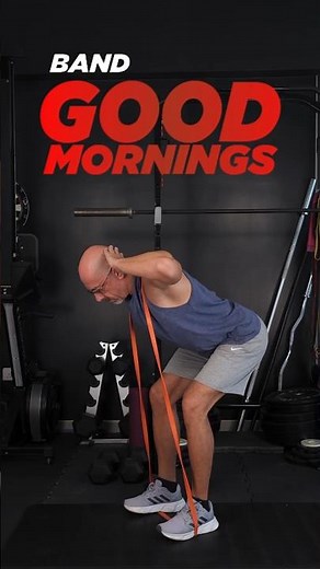 How to Do Banded Good Mornings Exercise Tutorial