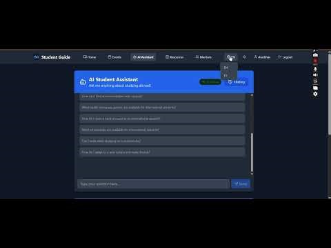 AI-Powered International Student Guide | Full-Stack Web App for Global Students (Demo)