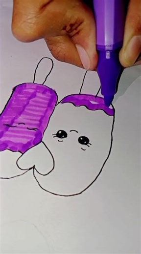 Cute Ice Cream Couple Drawing 🍦❤️ | Easy Art Tutorial