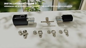 AVATTO Smart Türschloss mit Fingerabdruck & Passwort für 60-90mm Türen, Elektronischer Schließzylinder mit einstellbarer Länge, inkl. Schlüssel & IC-Karte, Fernsteuerung über AVATTO & Smart Life App