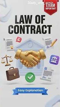Law of Contract Explained | Indian Contract Act 1872 | Easy Notes for BBA, B.Com #exampreparation