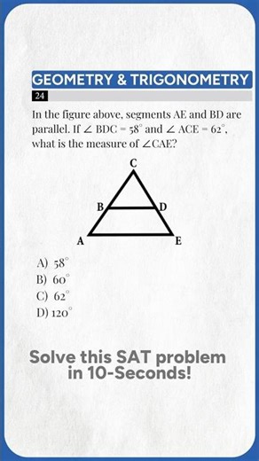 Ace SAT Geometry – Find ∠CAE Fast! 🏆
