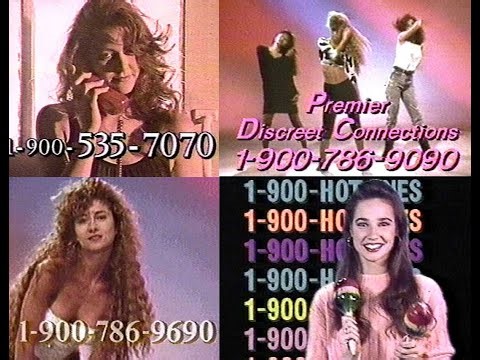1991 Late Night 1-900 phone line TV ad compilation 6 minutes