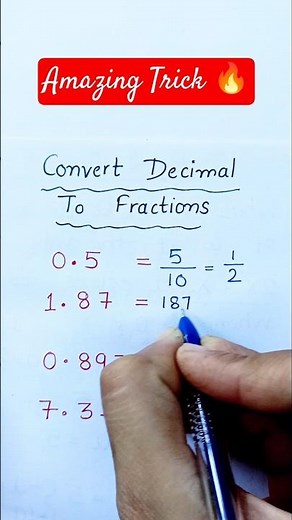 Convert Decimal to Fraction 🔥