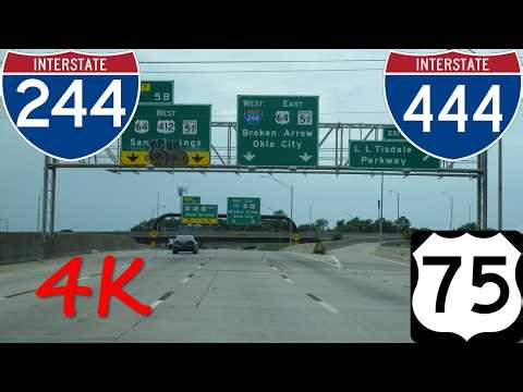 ⁴ᴷ Tulsa Inner Dispersal Loop counterclockwise/outer loop [4K VIDEO]
