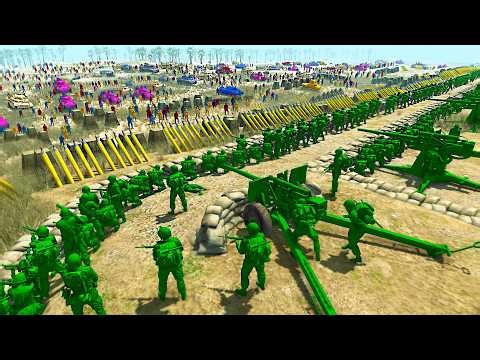 Can Army Men TRENCH WALL Hold VS 5,000 EVERY ARMY MEN Toy Soldier ARMY?! - Men of War: Army Men Mod