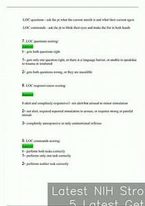 Latest NIH Stroke Scale Test 1 5 Latest Get Ready for A Test with Latest QAs Answers video