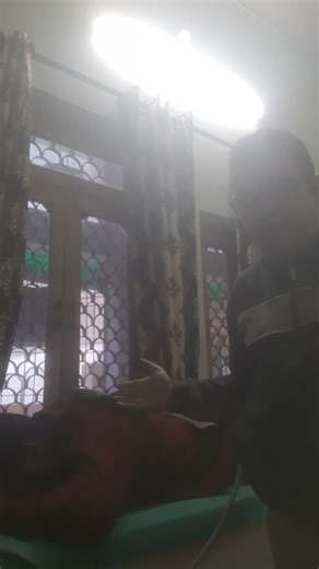 #treatment with electronic machine SWD short wave diathermy part 1#