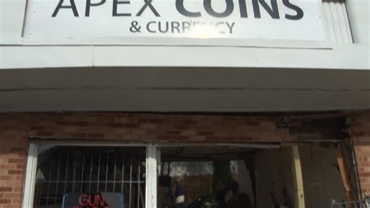 14K views · 59 reactions | Apex police said a man stole a tow truck and crashed it into a coin store on E. Williams Street. All of that came after he allegedly assaulted two people. More on the case here: https://www.wral.com/news/local/assault-apex-business-tow-truck/ | WRAL TV | Facebook