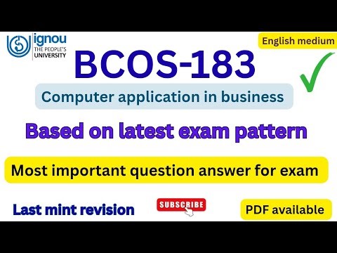 BCOS-183 Most important questions with answers// explanation// #ignou #bcos183 #questionanswer #exam