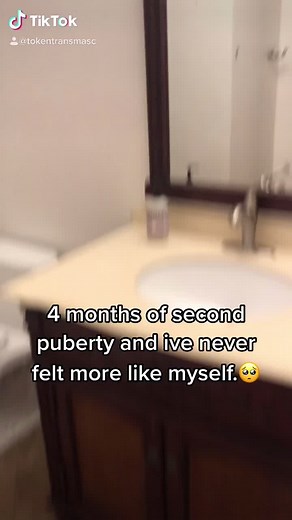 4 months on testosterone!! #transition #trans #transgender #ftx #nonbinary #testosterone #transmasc #topsurgery #fyp #MyStyle