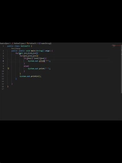 Hollow 📐 Pattern in Java💯 #java #coding #learncoding #easycodingtutorial