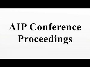 AIP Conference Proceedings