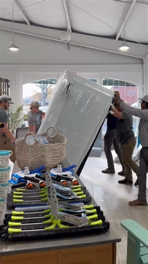 Latitude Blue on Instagram: "🚨 NEW ARRIVAL 🚨 The Viking spa delivery made our day… CHECK IT OUT! The perfect Christmas present, @viking_spas REGAL ETS with the upgraded control panel, seats seven, and 2 mega jet pumps! #latitudeblue #spa #poolbuilders #construction #christmaspresent #christmas #workhard #allhandsondeck"