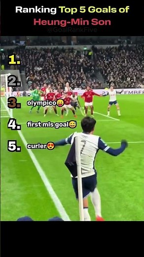 Ranking Top 5 Goals of Heung-Min Son! ⚽🔥