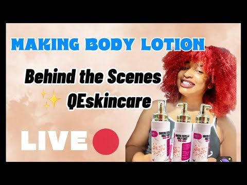 Making Body Lotion From Scratch 🧴 | Behind the Scenes of QEskincare Packaging”#youtubeshorts #live