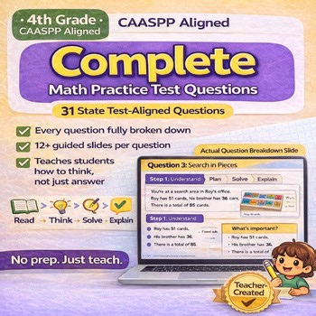 Math CAT Test Prep for CAASPP/Smarter Balanced COMPLETE Step-by-Step Guide (4th)