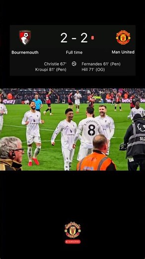 Man Utd dropped points against Bournemouth!! #manchesterunited #mufc #manutd #bournemouth #bruno