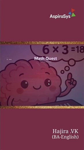 Math Quiz — Built with HTML, CSS & JavaScript 🧮✨ | Edit by Hajira VK #Shorts #AspiraSys